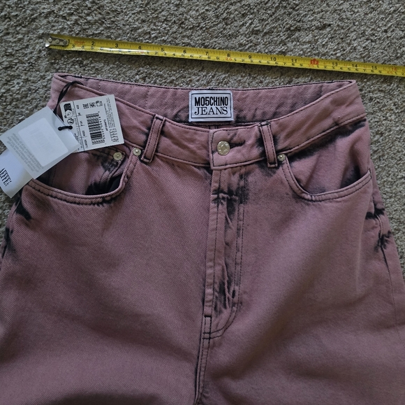 MO5CHINO For Moschino Frayed Jeans Size 26 NWT - Picture 15 of 16
